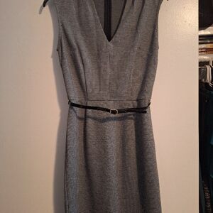 Elegant Gray Sleeveless Dress